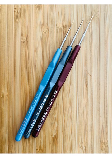 Plastik Saplı Oya ve Dantel El Örgü Tığ No:20, 21, 22. 3'lü Set. fiyatları