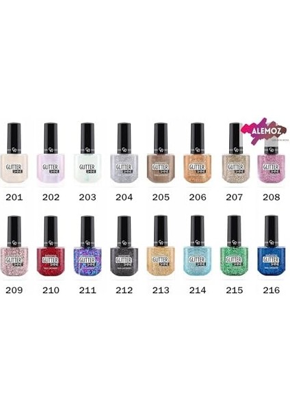 Golden Rose Glitter Shine Nail Lacquer NO:214 - Oje modelleri