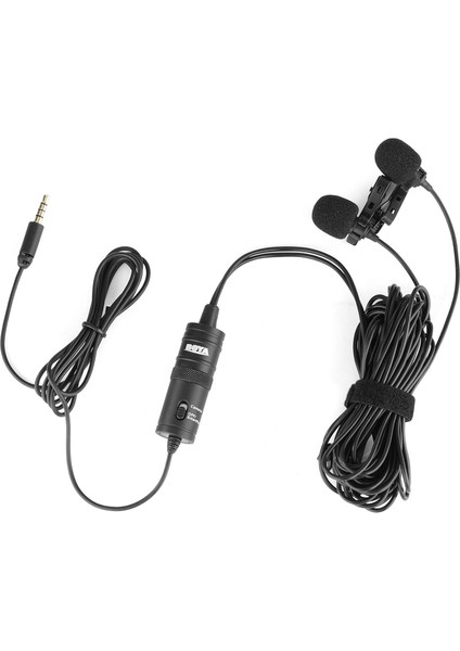 Boya BY-M1DM Çok Yönlü Ikili Yaka Mikrofonu, Siyah