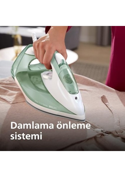 7000 Series Azur Buharlı Ütü - 2600W Güç, 220G Buhar, Damlama Önleme Sistemi, Steamglide Taban, 300ML Su Haznesi (DST7012/70) modelleri