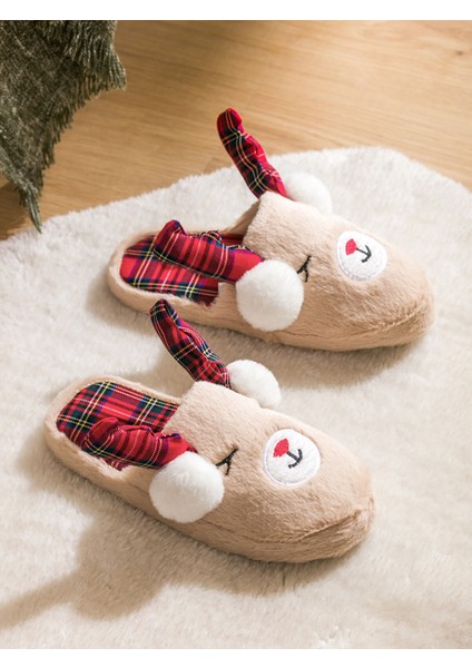 Yeni Sezon Yılbaşı Temalı Pelüş Kadın Ev Terliği fiyatları