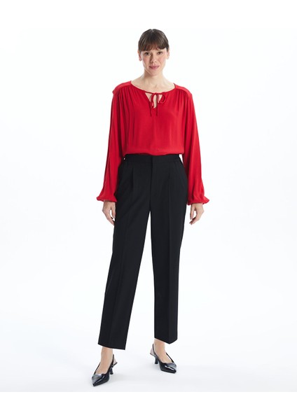 Yeni Sezon Beli Lastikli Loose Fit Kadın Pantolon