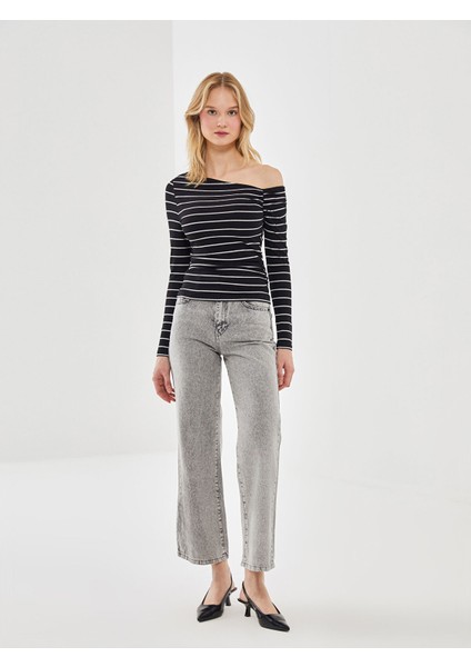 Yeni Sezon Kayık Yaka Çizgili Kadın Body fiyatları