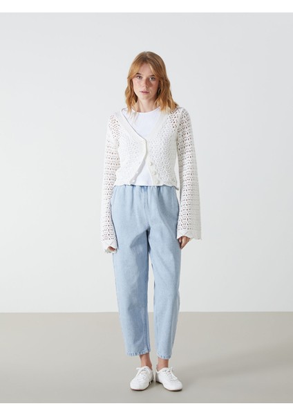 Yeni Sezon V Yaka Ajurlu Uzun Kollu Kadın Triko Hırka fiyatları