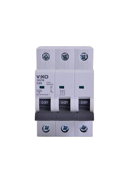 10VTB-3C25 Otomatik Sigorta 10KA C Tipi 3 Kutup 25A modelleri