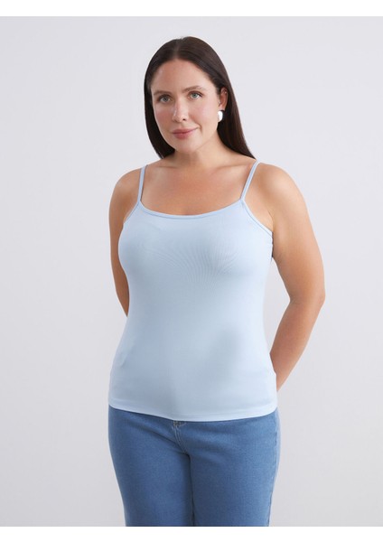 Yeni Sezon Büyük Beden Kare Yaka Askılı Kadın Atlet 2'li fiyatları