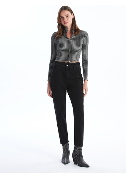 Yeni Sezon Dik Yaka Dokulu Kadın Hırka fiyatları