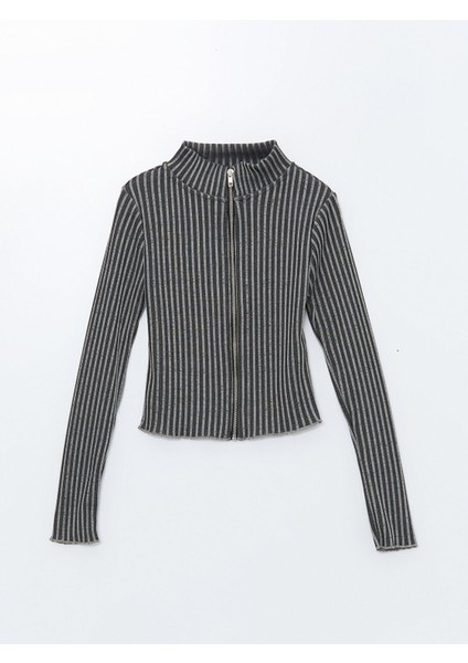 Yeni Sezon Dik Yaka Dokulu Kadın Hırka indirimleri