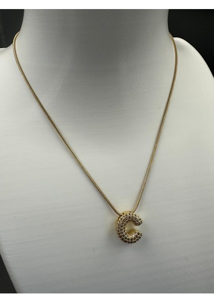 Altın Rengi C Harfi Çelik Kolye fiyatları