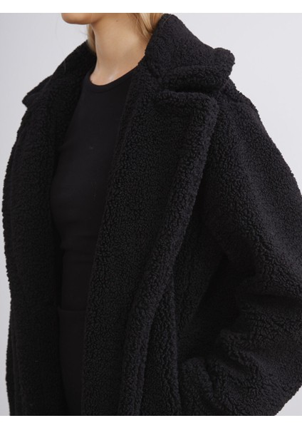 Yeni Sezon Ceket Yaka Kadın Pelüş Kaban modelleri