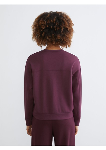 Yeni Sezon Bisiklet Yaka Oversize Kadın Sweatshirt fırsatları