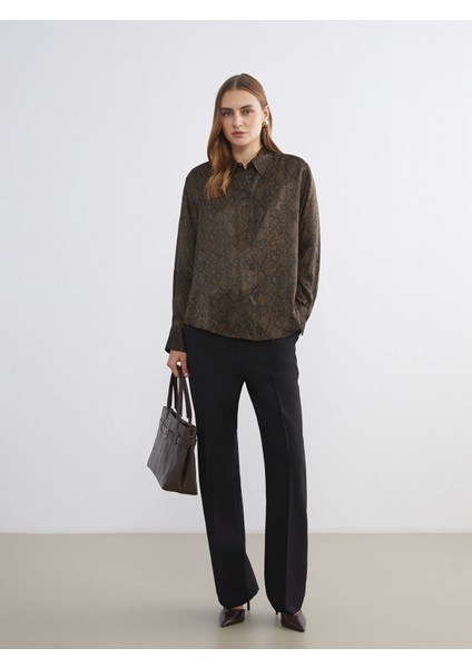 Yeni Sezon Desenli Oversize Kadın Gömlek fiyatları