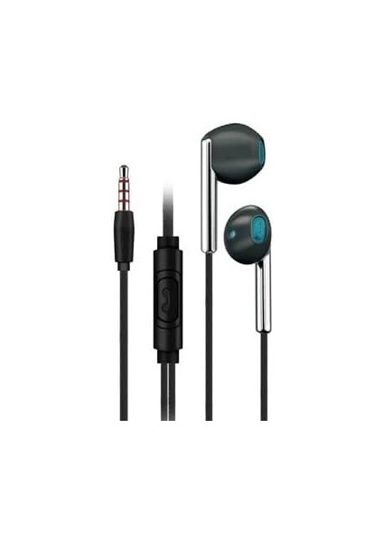 Heartz K103 3.5mm Girişli Metal Nikelajlı Yüksek Ses Sporcu Kulak Içi Kulaklık Siyah