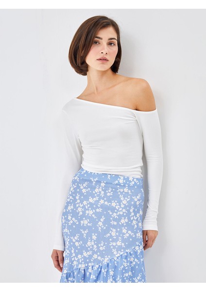 Yeni Sezon Kayık Yaka Kadın Tişört