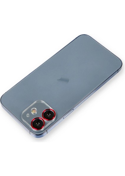 Iphone 12 Metal Kamera Lens Koruma Cam - Kırmızı
