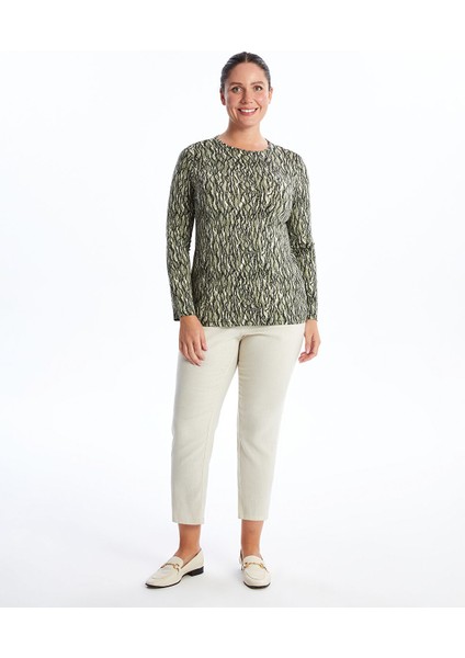 Yeni Sezon Bisiklet Yaka Desenli Kadın Tişört fiyatları