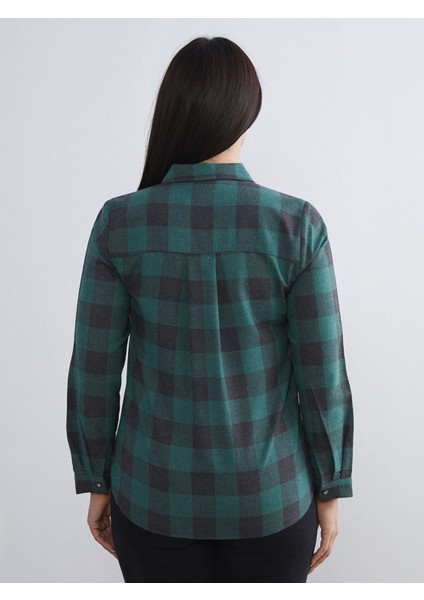 Yeni Sezon Büyük Beden Ekose Kadın Oduncu Gömlek fırsatları