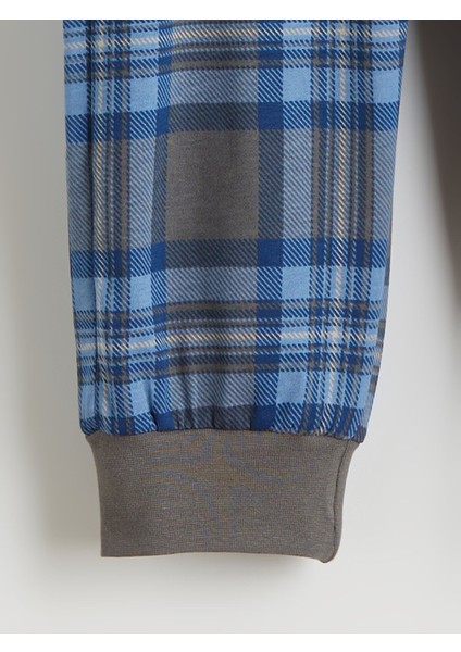 Yeni Sezon Beli Lastikli Ekose Erkek Çocuk Pijama Alt modelleri