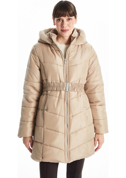 Yeni Sezon Kapüşonlu Kadın Şişme Mont