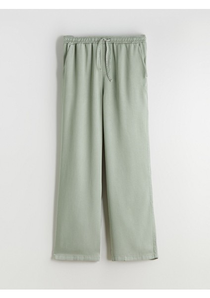 Yeni Sezon Beli Lastikli Geniş Paça Kadın Pantolon indirimleri