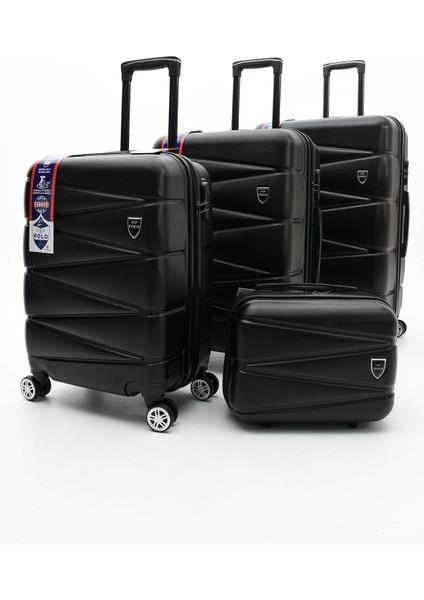 Yefa Dayanıklı Unisex 4 Tekerlekli 4'lü Set Plastik Valiz Seti