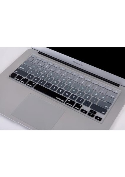 MacBook Air Pro Klavye Koruyucu Yıkanabilir Silikon Us Dikdörtgen Enter Amerikan Ingilizce Için Türkçe Q Klavye Koruyucu Air Pro Eski USB Li Model 2008/2017 Uyumlu Siyah Gri fiyatları