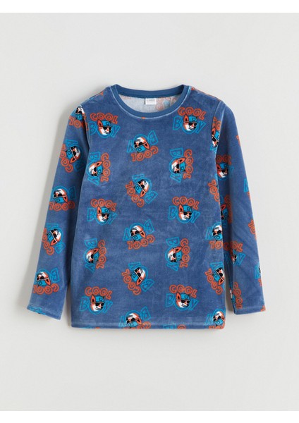 Yeni Sezon Bisiklet Yaka Kadife Erkek Çocuk Pijama Takımı fiyatları