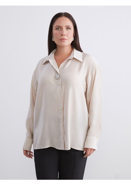 Yeni Sezon Büyük Beden Kadın Gömlek
