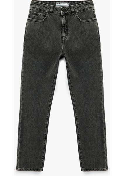 Slim Fit Cepli Düğmeli Pamuklu Yıkamalı Düz Paça Jean Pantolon - Straight Jeans modelleri