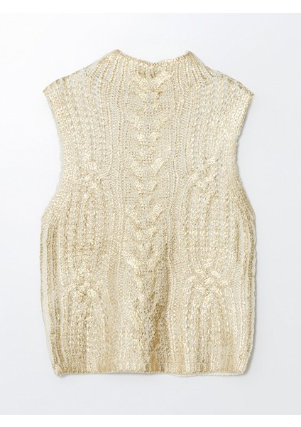 Yeni Sezon Yarım Balıkçı Yaka Kendinden Desenli Kadın Triko Süveter indirimleri