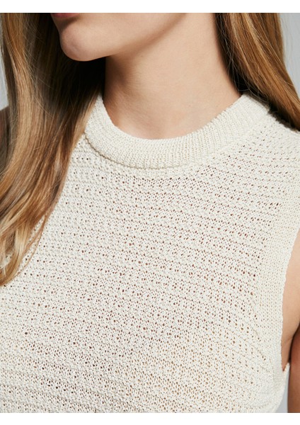 Yeni Sezon Bisiklet Yaka Ajurlu Kadın Triko Süveter modelleri