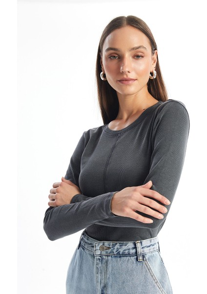 Yeni Sezon Bisiklet Yaka Kadın Body