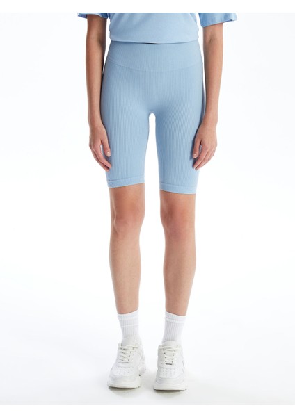 Yeni Sezon Beli Lastikli Düz Dikişsiz Kadın Şort Tayt modelleri