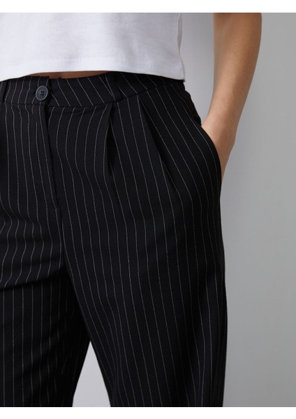 Yeni Sezon Loose Fit Çizgili Kadın Pantolon modelleri