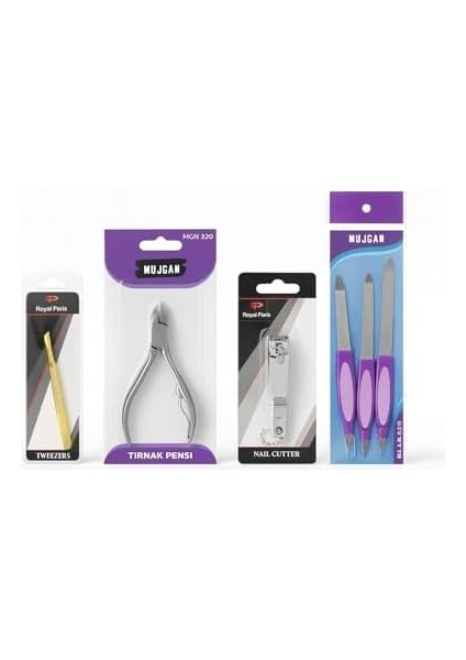 6 Lı Tırnak Bakım Seti, Manikür ve Pedikür Set, Tırnak Makası, Pens, Törpü, Cımbız, Kişisel Bakım Seti.