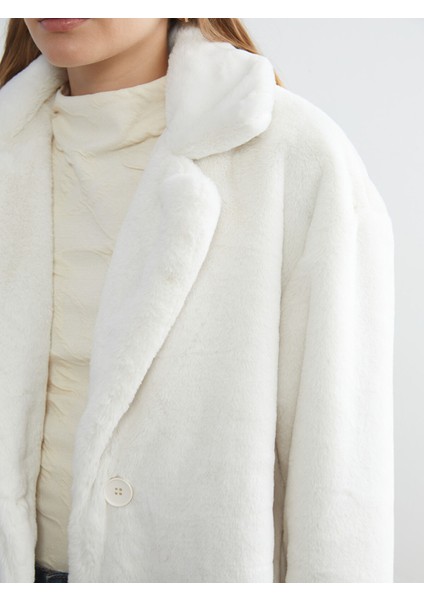 Yeni Sezon Ceket Yaka Kadın Pelüş Mont modelleri