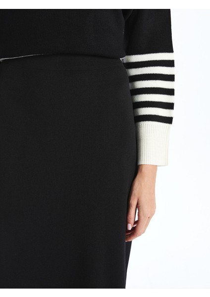 Yeni Sezon Beli Lastikli Kadın Triko Etek modelleri