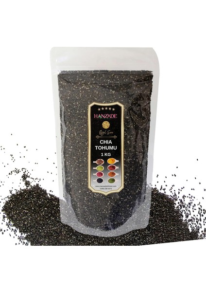 Hanzade Bitkisel Chia Tohumu 1 kg Çiya Seed Yeni Mahsül Katkısız