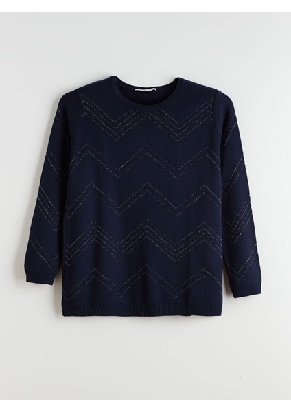 Yeni Sezon Bisiklet Yaka Desenli Kadın Triko Kazak indirimleri