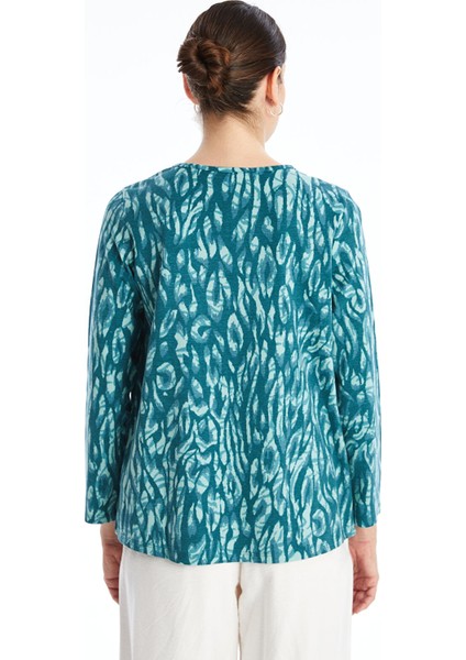 Yeni Sezon Bisiklet Yaka Desenli Kadın Tişört fırsatları