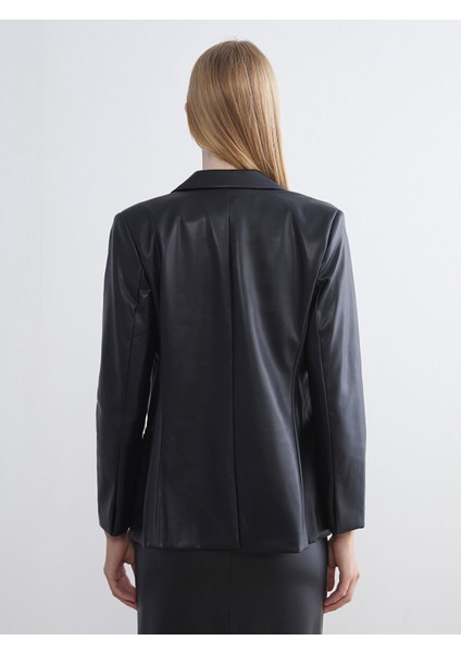 Yeni Sezon Kadın Deri Görünümlü Blazer Ceket fırsatları