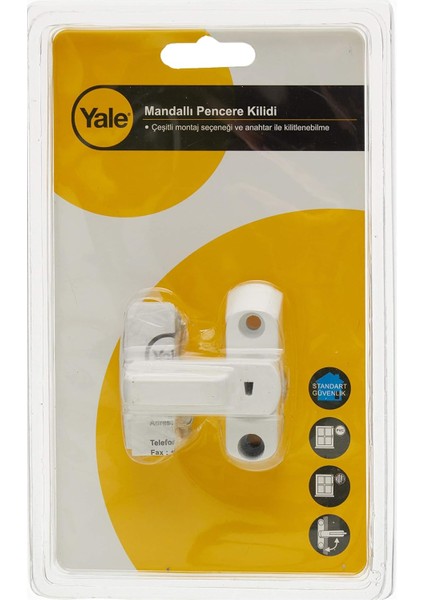 V/8K103/WE Mandallı Pencere Kilidi - Beyaz