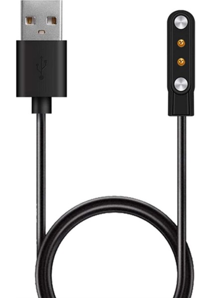 Haylou Solar LS05 Için Manyetik USB Şarj Kablosu Siyah [solar LS05 ile Uyumlu Şarj Kablosu - Siyah]