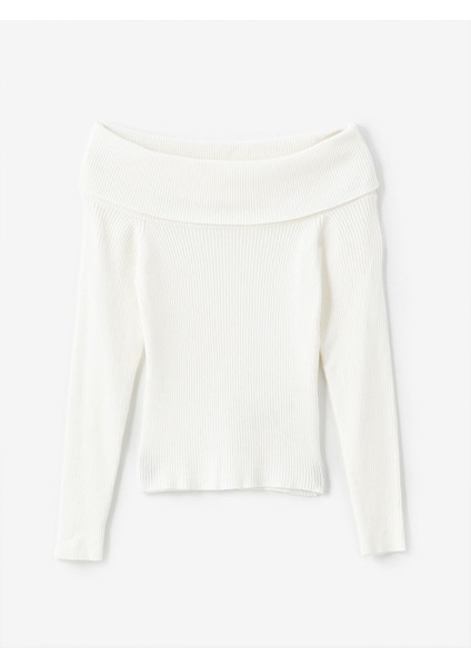 Yeni Sezon Kayık Yaka Kadın Triko Kazak indirimleri