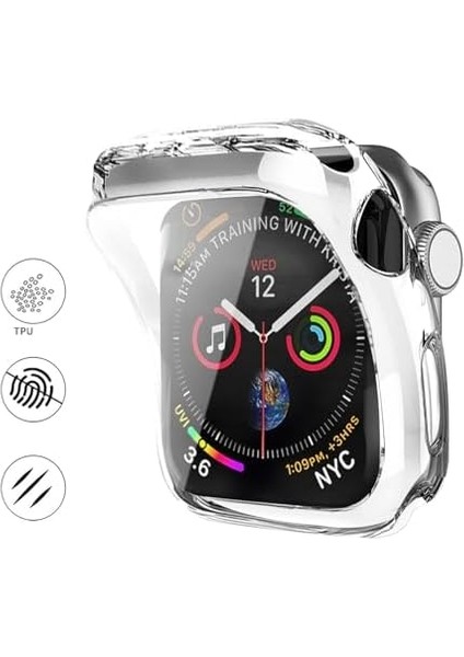 ile Uyumlu Series 10 Şeffaf Kılıf Ekranı Tam Kapatan Silikon Yapılı Ekran Koruma ile Uyumlu Series 10 Ekran Şeffaf (46MM) fiyatları