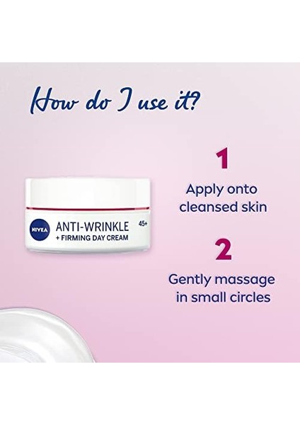 Nıvea Kırışıklık Karşıtı + Sıkılaştırıcı Krem Yaş 45+ (50 Ml), Yaşa Özel Yüz Bakım Kremi, Kayısı Çekirdeği ve Shea Yağı ile Yoğun Cilt Bakım, Uv Filtresi ile Güneş Koruması modelleri