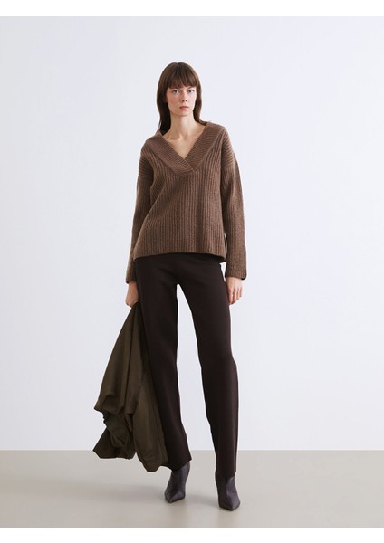 Yeni Sezon V Yaka Kadın Triko Kazak fiyatları