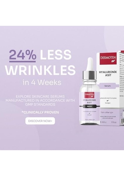 Dermoten Hyaluronik Asit Nemlendirici Cilt Bakım Serumu 30 ml modelleri