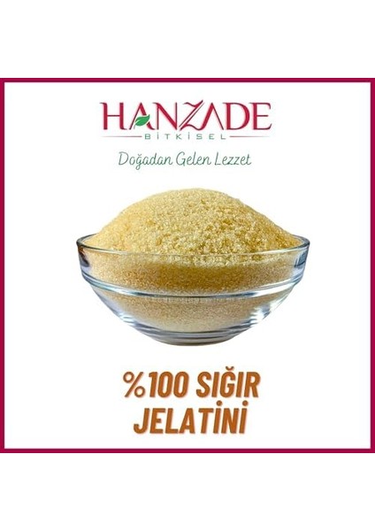 Hanzade Bitkisel Toz Jelatin 100 gr %100 Saf Sığır Jelatini 240 Bloom fiyatları
