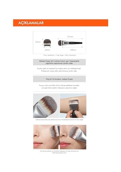 Mıssha Ultra Yumuşak Dokulu Fondöten Fırçası Artistool Foundation Brush #105 fiyatları